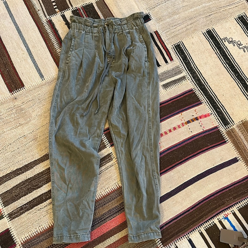 green free people pants